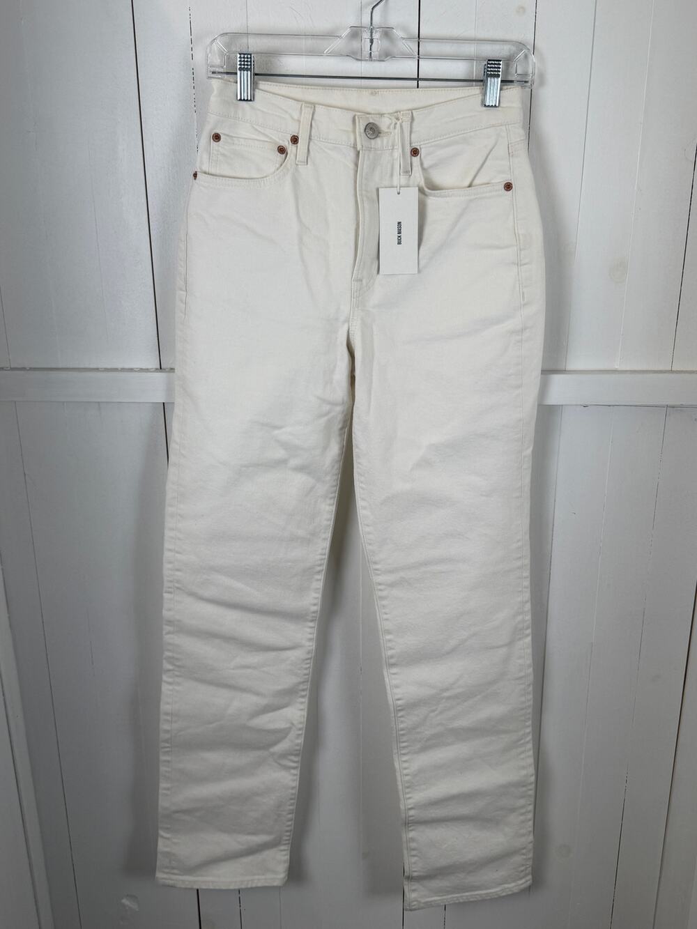 Buck Mason Women's White Straight Jeans Size 25 NWT